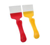 Homoyoyo Fourche à Désoperculer Miel Lot 2 en Acier Inoxydable 21 Aiguilles Poignée Plastique Antidérapante Outil Apicole pour Récolte et Extraction Manuelle Cadre Ruche Jardin