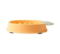 Homoyoyo Gamelle pour Chien et Chat à Alimentation Lente Forme Ananas Jaune, Bol Anti-glouton en Plastique Alimentaire, Mangeoire Lente L’obésité et Ballonnements, Usage Quotidien