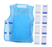 Homoyoyo Gilet de Refroidissement Ice Pack pour Hommes et Femmes avec Glace Réutilisables Veste Rafraîchissante Flexible pour Activités Extérieures et Travaux Haute Température
