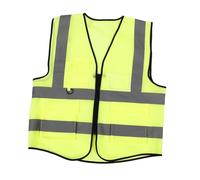 Homoyoyo Gilet de Sécurité Fluorescent à Poches Gilet Réfléchissant Haute Visibilité Maille pour Travaux Extérieurs et Bénévolat Veste Pratique et Respirante