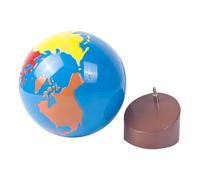 Homoyoyo Globe Terrestre Éducatif Solide Socle Bois, Fournitures Petite Enfance pour Apprentissage Précoce et Décoration Bureau Garçon Fille