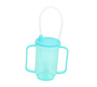Homoyoyo Gobelet de Soins Adapté pour Personnes Âgées avec Mesure Tasse Eclaboussures à Deux Poignées pour Patients Alités et Dysphagie