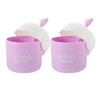 Homoyoyo Gobelet pour Mousse Faciale 2 Pièces Portable Violet Compact Machine à Bulles Lavant Visage Voyage Soins Peau