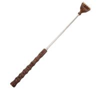 Homoyoyo Gratte-dos Télescopique en Bois et Métal, Masseur Portable Rétractable, Outil Manuel Léger pour Soulager Démangeaisons, pour Usage Quotidien et Voyage, Gratte-dos pour Hommes