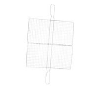 Homoyoyo Grill Basket Acier Inoxydable Panier Barbecue Réutilisable avec Poignée Ergonomique Portable et Polyvalent pour Poisson Fruits de Mer et Légumes