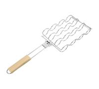 Homoyoyo Grille à Saucisses Pliable pour Barbecue Extérieur Filet de Cuisson Multifonction en Métal Résistant au Feu Accessoire Portable pour Maïs Légumes et Viande 1 Pièce