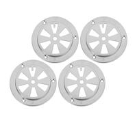 Homoyoyo Grille D'aération pour Four en Acier Inoxydable 4 Pièces, Couvercle de Ventilation Ronde Résistante la Chaleur, Ventilation pour Fumoir et Barbecue, Accessoires de Remplacement