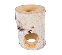 Homoyoyo Grotte du Hamster Refuge Naturel en Bois De Bouleau Blanc, Cabane Solide Résistante 14 Cm pour Cage Hamsters Petit Hérisson Habitat Enrichi