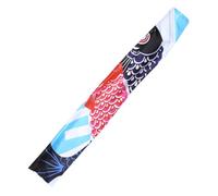 Homoyoyo Guirlande Décorative de Drapeaux Carpe Japonaise Koinobori 140 CM Rouge et Noir Manche à Air Imperméable pour Jardin Extérieur Fête Traditionnelle et Décoration Maison