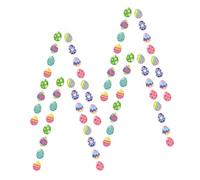 Homoyoyo Guirlande D'œufs de Pâques en Papier 8 Pièces, Décoration Festive Créative pour Chasse aux Œufs, Ambiance Printanière et Stimulation Créativité des Garçon et Filles