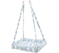 Homoyoyo Hamac Suspendu pour Petits Animaux avec Coussin Absorbant Lit Confortable pour Lapin Cobaye Chinchilla et Résistant avec Motif Ours Bleu