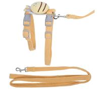 Homoyoyo Harnais Chat Respirant Jaune Multifonctionnel en m pour Petits Chats 3-7 Kg Promenade Extérieure Sécurité Câline Quotidienne