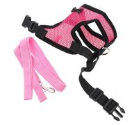 Homoyoyo Harnais Réglable pour Poules, Canards et Oies en Maille Respirante, Sangle de Traction Confortable avec Noeud Décoratif, Taille S Rose, Accessoire pour Dressage et Promenade