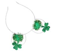 Homoyoyo Headband de Fête Shamrock Vert avec Boules Dorées et Confortable pour Femmes Accessoire Saint Patrick pour Carnaval et Célébrations