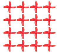 Homoyoyo Hélices à Quatre Pales Rouges pour Drone Rc H36 E010, 16 Pièces D’Accessoires pour Modèles Réduits, Pales Légères et Résistantes Adaptées Vol Intérieur et Extérieur