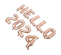 Homoyoyo Hello Ballons Aluminium pour Décoration de Fête An Lettres et Chiffres Rose Doré Accessoires pour Décorations Festives pour et