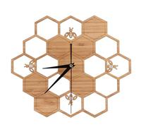 Homoyoyo Horloge Murale Bois Design Ruche Abeille Décor Silencieux sans Pile pour Salon Chambre Bureau
