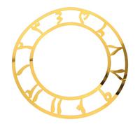 Homoyoyo Horloge Murale Ronde Autocollante 25 CM en Acrylique Miroir Doré Profond Chiffres Arabes - Cadran Adhésif Décoratif pour Salon Hôtel et Bureau Sticker Mural Miroir Rond