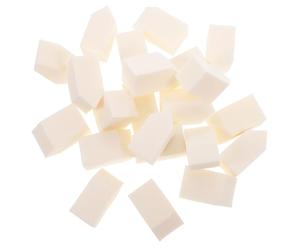 Homoyoyo Houppette à Poudre Jetable en Latex Synthétique Blanc, 50 Pièces, Légère et Facile à Ranger, Applicateur de Maquillage Visage
