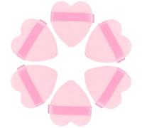 Homoyoyo Houppettes à Maquillage Cœur Lot De 6 Pièces Petites Éponges à Poudre Fond De Teint Multifonctionnelles Visage Peau Sensible Rose