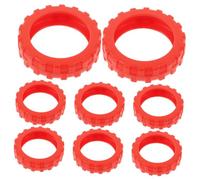 Homoyoyo Housses de Roues de Valise en Silicone Antidérapantes, 8 Pièces, Protection Anti-Bruit, Rouge Chine 55x55x15 Mm, Accessoires Voyage pour Sols Fragiles