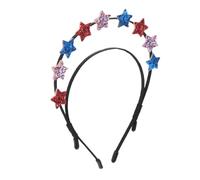 Homoyoyo Independence Day Star Head Hoop bandeau du jour de l'indépendance casque de déesse -tête étoiles Stars Bandband accessoires de la fête de l'indépendance Plastique