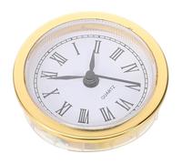 Homoyoyo Insert Horloge Ronde Dorée avec Mouvement Quartz Chiffres Romains Remplacement DIY Mécanisme Précis pour Pendule Salon