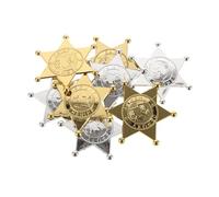 Homoyoyo Insigne De Police Décoratif Et Épingle D'insigne De Police Cosplay, Lot De 8 Pièces or Et Argenté, Accessoires De Fête Légers, Badge Cosplay Pour Jeux De Rôle Et Événements Festifs