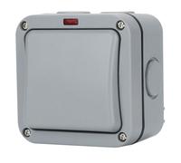 Homoyoyo Interrupteur Mural Étanche Ip65 Extérieur 20a à Bouton-poussoir Momentané Double Contrôle, Boîtier Industriel Résistant la Pluie pour Éclairage Jardin et Piscine, Contacteur