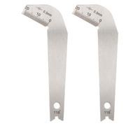 Homoyoyo Jauge de Bord de Foret en Acier Inoxydable 2 Pcs, Outil de Mesure D'angle 118° pour Évaluation Précise du Tranchant, Instrument Portable pour Forets Industriels et Mécaniques