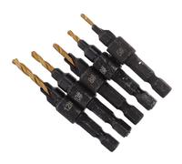 Homoyoyo Jeu de 5 Forets à Bois Fendeur 1/4 Hexagonal, Mèches Coniques Titane, 2,0-3,6 Mm, Outil de Fendage Bois, Coffret Professionnel pour Travail Forestier et Menuiserie