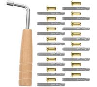 Homoyoyo Jeu de Clous D'accordage pour Lyre Harpiste, 16 Pièces en Métal Poli Clé D'accord, Accessoires Solide pour Réparation et Fixation Précise des Cordes, Instrument Musique Lyre Harp