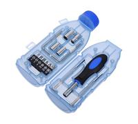 Homoyoyo Jeu D'outils de Tournevis de Bouteille Transparent, Kit de Tournevis Portatif Ergonomique Compact, Organisateur D'outils Pratique pour Projets de Bricolage Domestiques