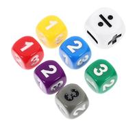 Homoyoyo Jeux De Dés Acrylique Éducatifs - Set De 7 Pièces pour l'enseignement des Mathématiques - Idéal pour Les Activités Scolaires Et Développement Cognitif