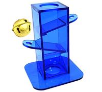 Homoyoyo Jouet Interactif pour Perroquet avec Cloche Accessoire Entraînement pour Intelligence des Oiseaux Jou Tirer Pousser Durable Stimule La Recherche Oiseaux