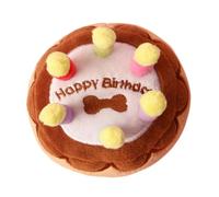 Homoyoyo Jouet Peluche Créatif Forme De Gâteau Anniversaire pour Chien Jou Mâcher Grincer pour Éveil des Animaux De Compagnie Fournitures Anniversaire pour Pets