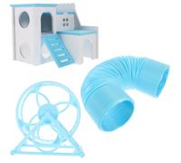 Homoyoyo Jouet Tunnel Pliable pour Petits Animaux, 1 Set, Plastique | Maison Cachée, Roue D'exercice, Aire de Jeu Intérieure, Surface Lisse Facile à Nettoyer