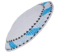Homoyoyo Kippa Tricotée Main pour Homme - Bonnet Israélien Petit Format en Coton Respirant, Léger et Confortable, pour Prières, Cérémonies et Usage Quotidien