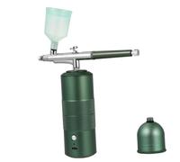 Homoyoyo Kit Aérographe Rechargeable Portable Mini Compresseur Airbrush Haute Pression pour Maquillage Nail Art Tatouage Décoration Gâteau et Modélisme Design Antidérapant Indicateur de