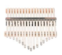 Homoyoyo Kit D’Accessoires pour Piano à Pouces 17 Tons Ensemble Complet de Fabrication Kalimba Fait Main 17 Clés en Bois Solide et Bloc Support, pour Instrument de Musique à Assembler