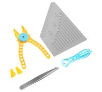 Homoyoyo Kit D’Outils pour Briques de Construction avec Pince Jaune Lève-Briques Bleu Règle de Mesure et Arrache-Briques Ensemble Compact en Plastique Séparateur pour Pièces de Brique