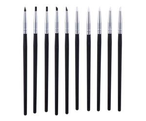 Homoyoyo Kit de 10 Stylos à Embosser et Sculpter Ongles en Silicone Petit Format, Stylo de Manucure Précis pour Nail Art, Outils de Traçage Maniables pour Usage Professionnel et Personnel
