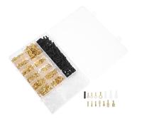 Homoyoyo Kit de 1050 Cosses à Sertir en Laiton Manchons Thermorétractables Connecteurs Mâles et Femelles Isolés Pressage à Froid pour Câblage Électrique Automobile Résidentiel et