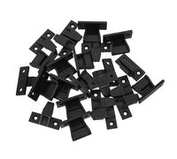 Homoyoyo Kit de 16 Fixations Invisibles à Encliquetage Réglables pour Meubles Supports en Plastique pour Panneaux D’Armoires Clips de Fixation Rapide Cuisine Bureau et Rayonnage