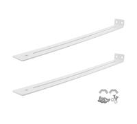 Homoyoyo Kit de 2 Supports de Tiroir en Acier Robuste Pièces de Rechange pour Glissières de Tiroir Cuisine et Bureau Fixation Blanche pour Réparation et Renfort Installation Rapide et MDF