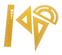 Homoyoyo Kit de 4 Règles Métalliques en Alliage D'aluminium Légères et Faciles à Utiliser pour Bureau et Enseignement, pour Élèves et Enseignants