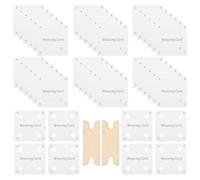 Homoyoyo Kit de 64 Pièces Cartes de Tissage Carrées Blanches avec 4 Navettes en Bois Outil de Tissage aux Tablettes pour Loisirs Créatifs et Projets DIY Accessoires Portables pour