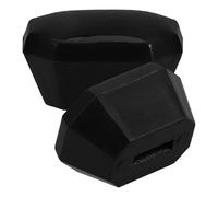 Homoyoyo Kit de Boutons pour Parapluie à Long Manche, 2 Pièces en Plastique Noir Résistantes à l'usure, Accessoires pour Réparation de Parapluie de Voyage