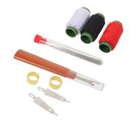 Homoyoyo Kit de Couture 34 Pièces avec Grandes Aiguilles à Gros Chas en Acier 3 Bobines de Fil 2 Enfile-Aiguilles 2 Dé à Coudre Découseur et Étui Compact - Trousse Portable pour