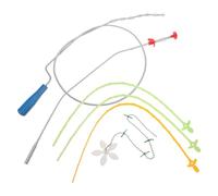 Homoyoyo Kit de Débouchage Flexible 6 Pièces Bleu pour Évier et Canalisation, Outil de Drainage Souple 1 Mètre pour Éliminer Cheveux et Résidus la Cuisine, Salle de Bain et Buanderie